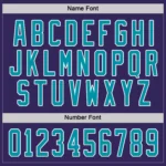 Custom Purple Teal-White Hockey Jersey - Image 4