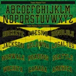 Custom Graffiti Pattern Black-Green 3D Jamaica Authentic Baseball Jersey - Image 3