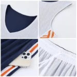 Custom Blue White Reversible Basketball Jerseys & Shorts - Image 3