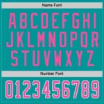 Custom Aqua Pink-White Hockey Jersey - Image 3