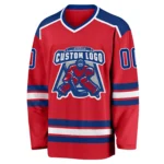 Custom Red Royal-White So Cool Hockey Jersey - Image 2