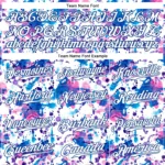 Custom Graffiti Pattern White-Royal 3D Abstract Watercolor Authentic Baseball Jersey - Image 3