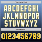 Custom Light Blue Gold-Navy Authentic Fade Fashion Baseball Jersey - Image 3