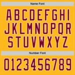 Custom Gold Maroon-White Hockey Jersey - Image 4