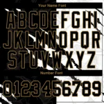 Custom Graffiti Pattern Black-Old Gold 3D Authentic Baseball Jersey - Image 4