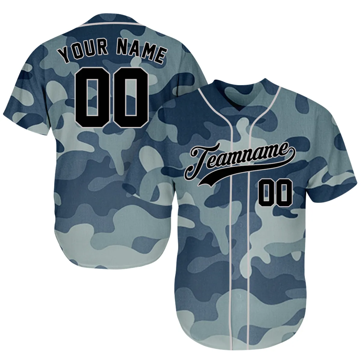 fe3e9d74f837ddd8092bdcf06e82fa0b7a588e448061362bcfc67521c94f665d.webp Personalized Baseball Jersey - Best Gift For A Baseball Fan - Veteran Salute To Service Camouflage - Father's Day Gifts Baseball Fans BJC5 - Image 1