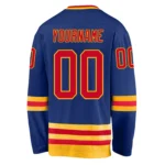 Custom Royal Red-Gold Hockey Jersey - Image 3