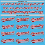 Custom Sky Blue Red-White Performance Vapor Golf Polo Shirt - Image 4